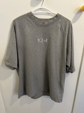 Polar Skate Co. Gray Logo Short-Sleeve Shirt